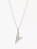 Rachel Jackson London Initial Necklace Silver Pendant Necklace 46cm