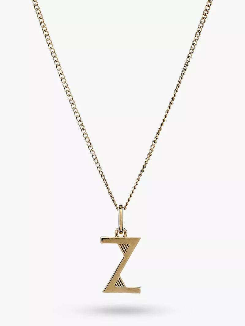 Rachel Jackson London Initial Pendant Necklace Gold 46cm