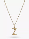 Rachel Jackson London Initial Pendant Necklace Gold 46cm