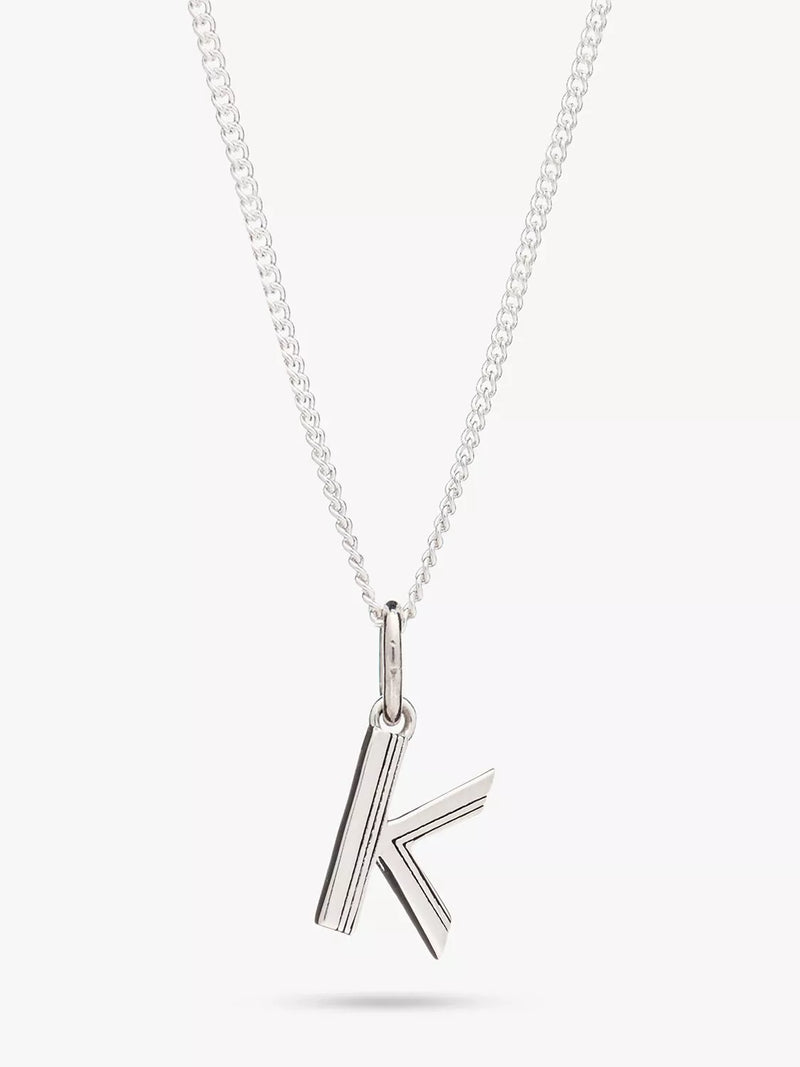 Rachel Jackson London Initial Necklace, Silver, K