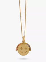 John Lewis Rachel Jackson London Rainbow Smiley Face Spinning Gold Necklace- Buy online at McGrocer