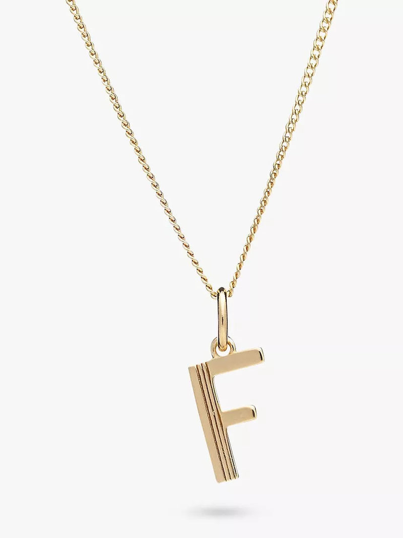 Rachel Jackson London Initial Necklace, Gold, F