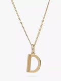 Rachel Jackson London Initial Necklace, Gold, D