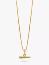 John Lewis Rachel Jackson London Mini T-Bar Necklace Gold 45cm- Buy online at McGrocer