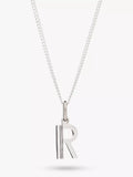 Rachel Jackson London Initial Necklace Silver Pendant Necklace 46cm