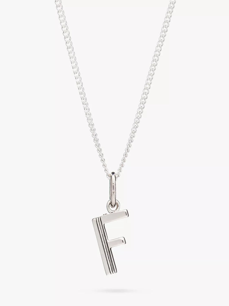 Rachel Jackson London Initial Necklace, Silver, F