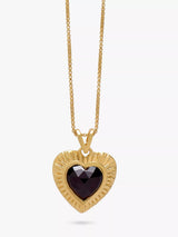 John Lewis Rachel Jackson London Personalised Electric Love Garnet Heart Gold Plated Necklace- Buy online at McGrocer