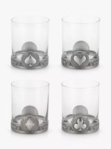 John Lewis Royal Selangor Ace Glass Tumblers Set of 4 300ml Pewter Grey Clear- Buy online at McGrocer