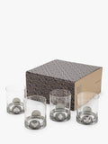 Royal Selangor glass tumblers set of 4 with pewter base, imported from the UK