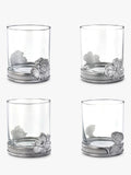 Royal Selangor Woodland tumblers pewter grey clear set of 4 300ml (British brand)