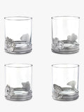 Royal Selangor Woodland tumblers pewter grey clear set of 4 300ml (British brand)