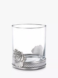 Royal Selangor rose glass tumbler 300ml with pewter base, UK version
