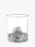 Royal Selangor rose glass tumbler 300ml with pewter base, UK version