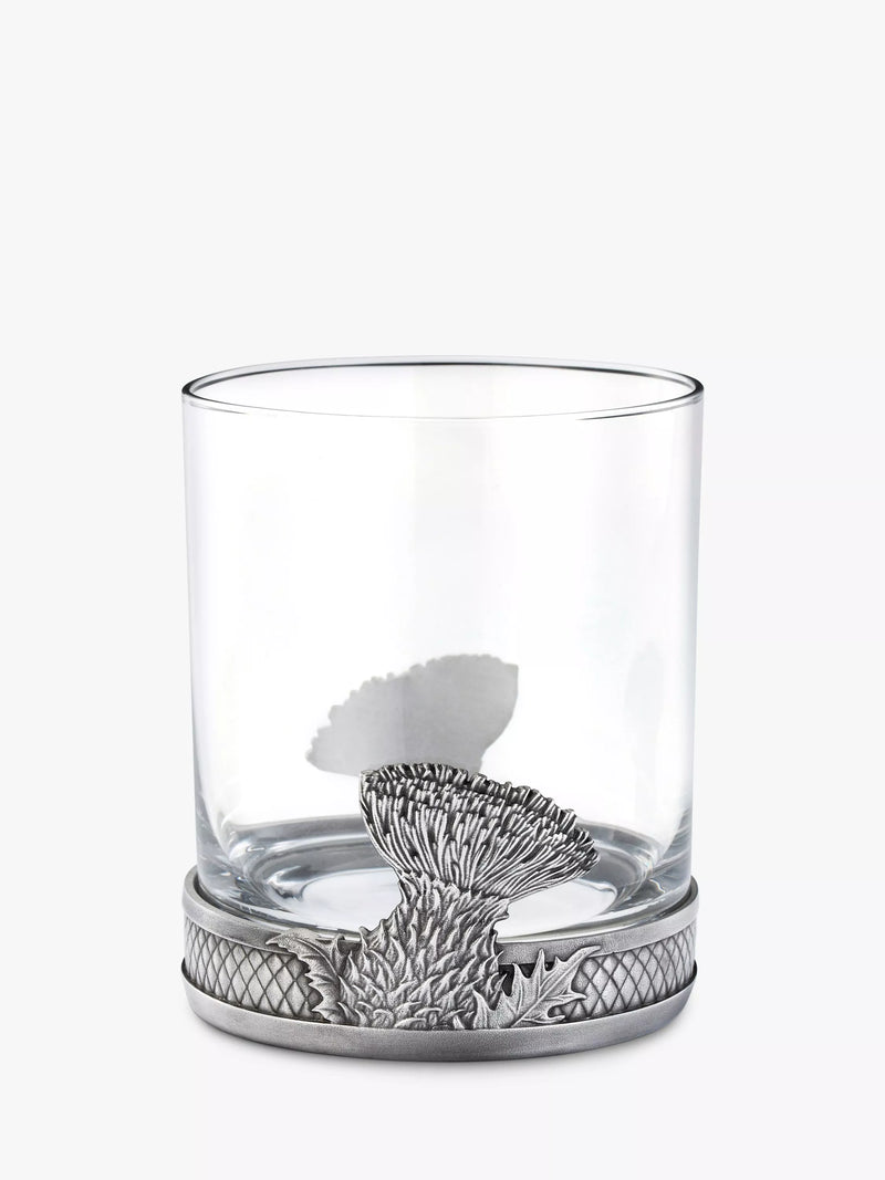 Royal Selangor thistle glass tumbler 300ml pewter grey (British brand)