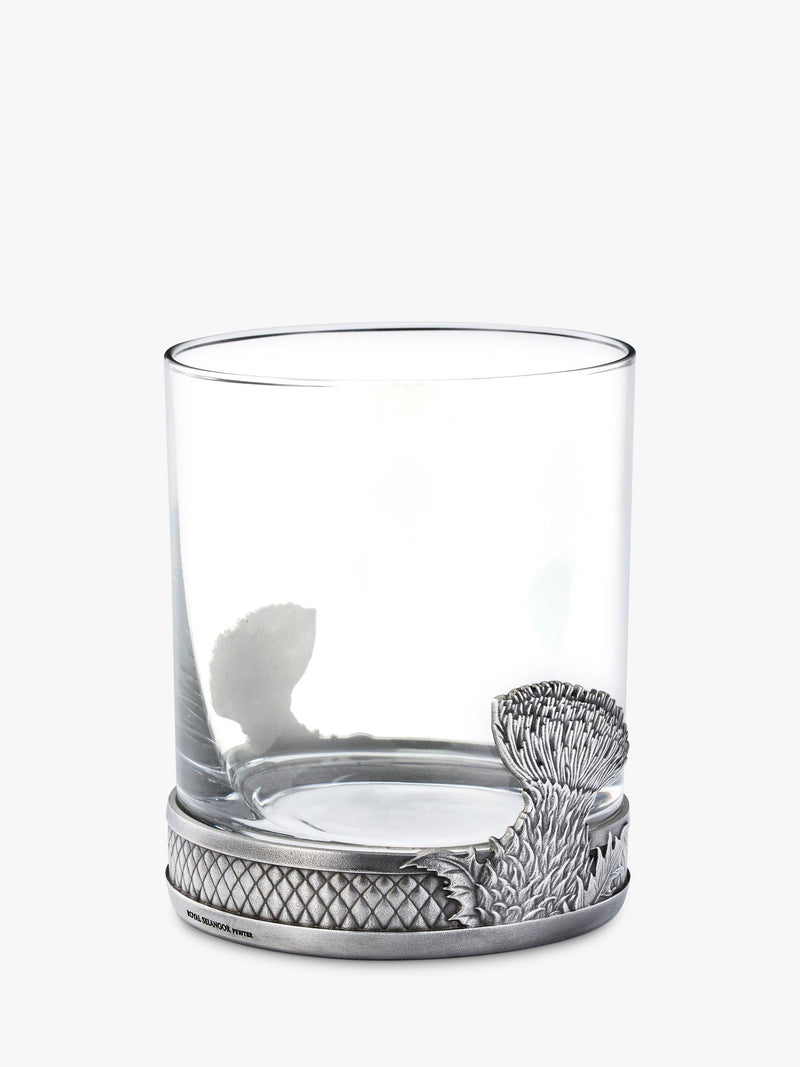 Royal Selangor thistle glass tumbler 300ml pewter grey (British brand)