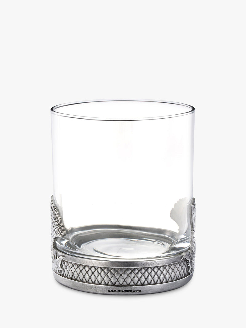 Royal Selangor thistle glass tumbler 300ml pewter grey (British brand)