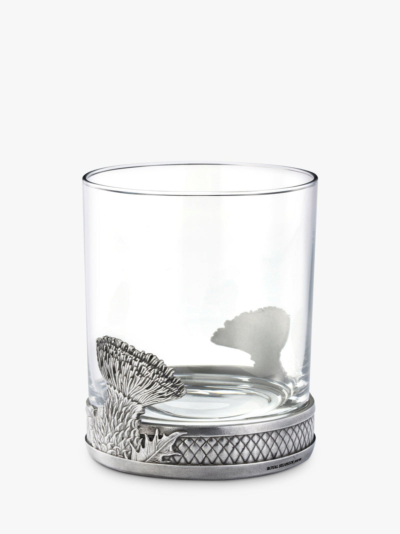 Royal Selangor thistle glass tumbler 300ml pewter grey (British brand)