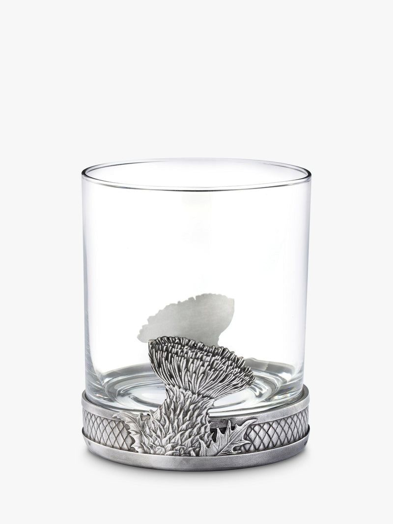 Royal Selangor thistle glass tumbler 300ml pewter grey (British brand)