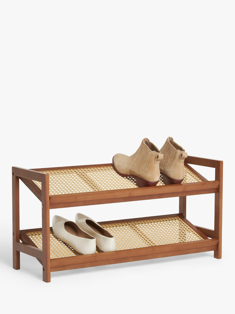 John Lewis bamboo shoe rack 2 tier, imported from the UK