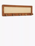 John Lewis poly rattan bamboo hanging rack 55cm wide, imported from the UK