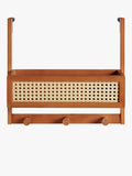 John Lewis poly rattan and bamboo over door hanging rack, imported from the UK