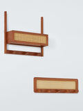 John Lewis poly rattan and bamboo over door hanging rack, imported from the UK