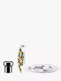 Alessi Parrot corkscrew gift set silver/multi, imported from the UK