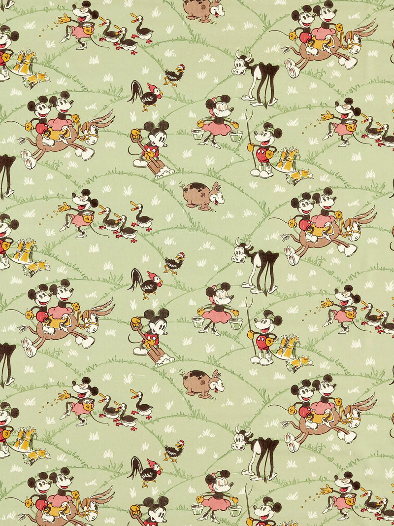 Sanderson Mickey and Minnie Farm furnishing fabric 139cm (British brand)