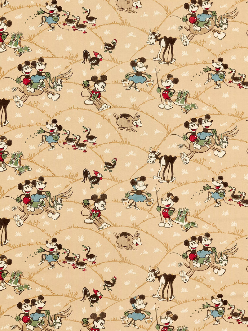 Sanderson Mickey & Minnie Farm Furnishing Fabric 139cm