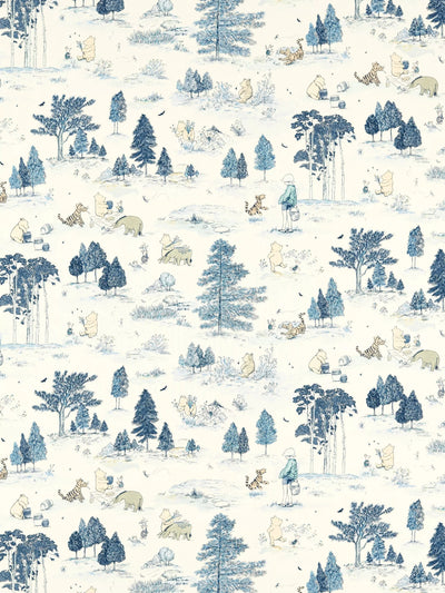 John Lewis Sanderson Winnie the Pooh Furnishing Fabric Animal Children's Print 139cm- Buy online at McGrocer