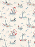 Sanderson Donald Duck nautical pattern furnishing fabric 30m roll, UK version