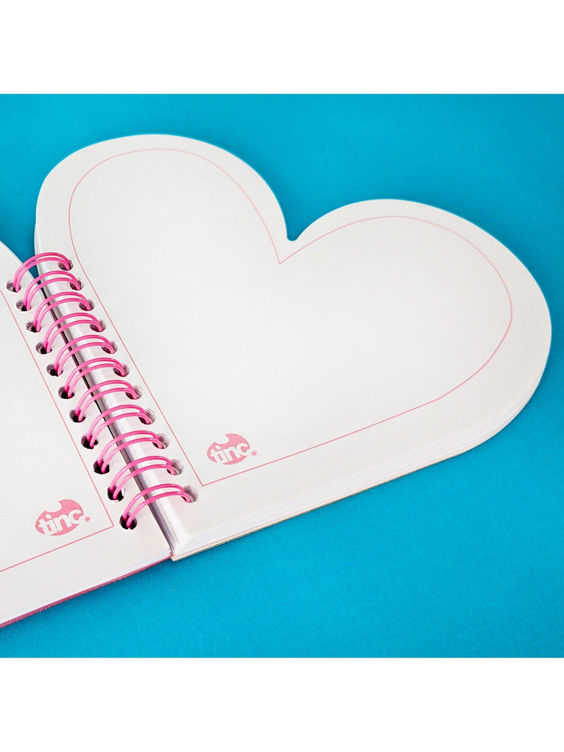Tinc Mallo Heart notebook A5, imported from the UK