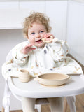 Bibado weaning bundle with bib, plate, bowl, and cutlery - British product