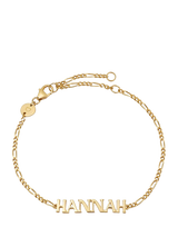 John Lewis Daisy London Personalised Nameplate Figaro Chain Bracelet- Buy online at McGrocer