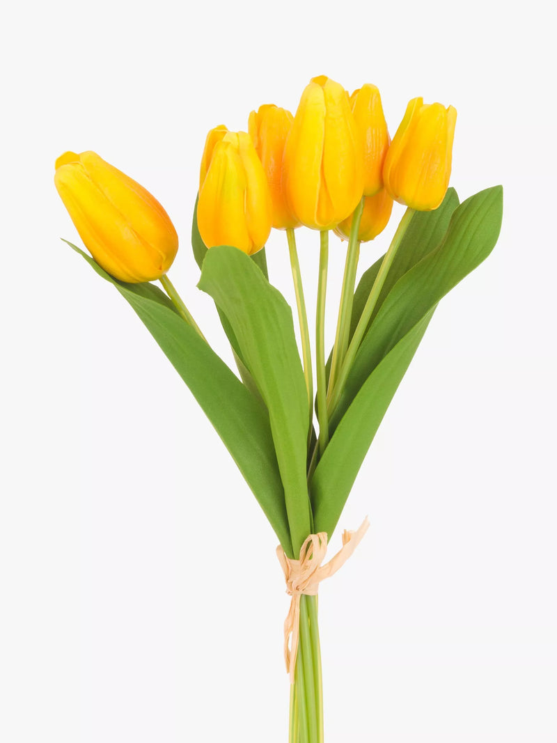 Floralsilk Bouquet Artificiel Tulipe Fraîche, Jaune