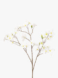 Floralsilk artificial dogwood spray white flower stem (British brand)