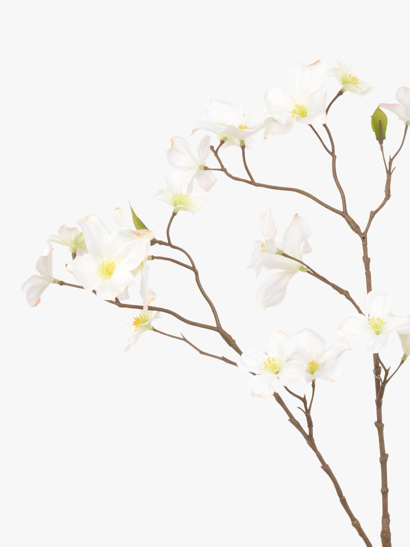 Floralsilk artificial dogwood spray white flower stem (British brand)