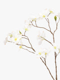 Floralsilk artificial dogwood spray white flower stem (British brand)