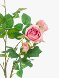 Floralsilk artificial rose spray pink - British product