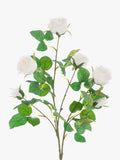 Floralsilk Artificial Rose Spray White 70cm - British product