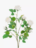 Floralsilk Artificial Rose Spray White 70cm - British product