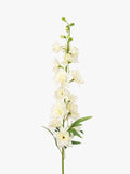 Floralsilk Artificial Delphinium Spray White/Green - British product