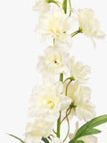 Floralsilk Artificial Delphinium Spray White/Green - British product