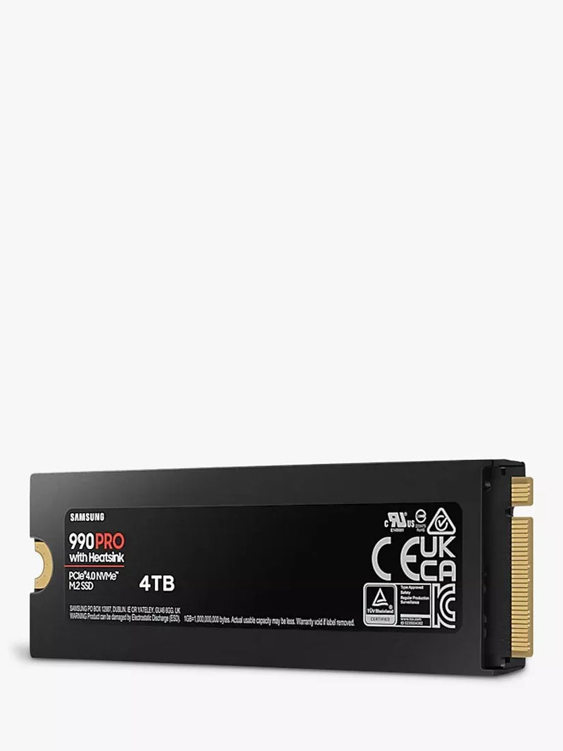 Samsung 990 Pro 4TB PCIe 4.0 M.2 SSD with Heatsink, UK version