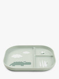 Done by Deer kids' compartment plate green - British product