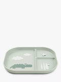 Done by Deer kids' compartment plate green - British product