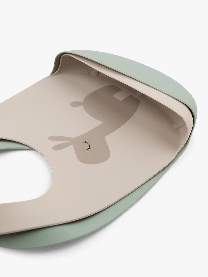 Done by Deer silicone bibs Sand/Green pack of 2 - British product