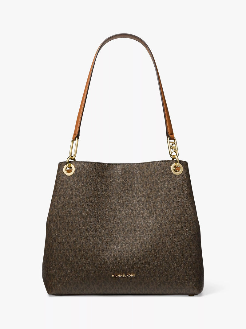 Michael Kors Kensington logo tote bag brown acorn, imported from the UK