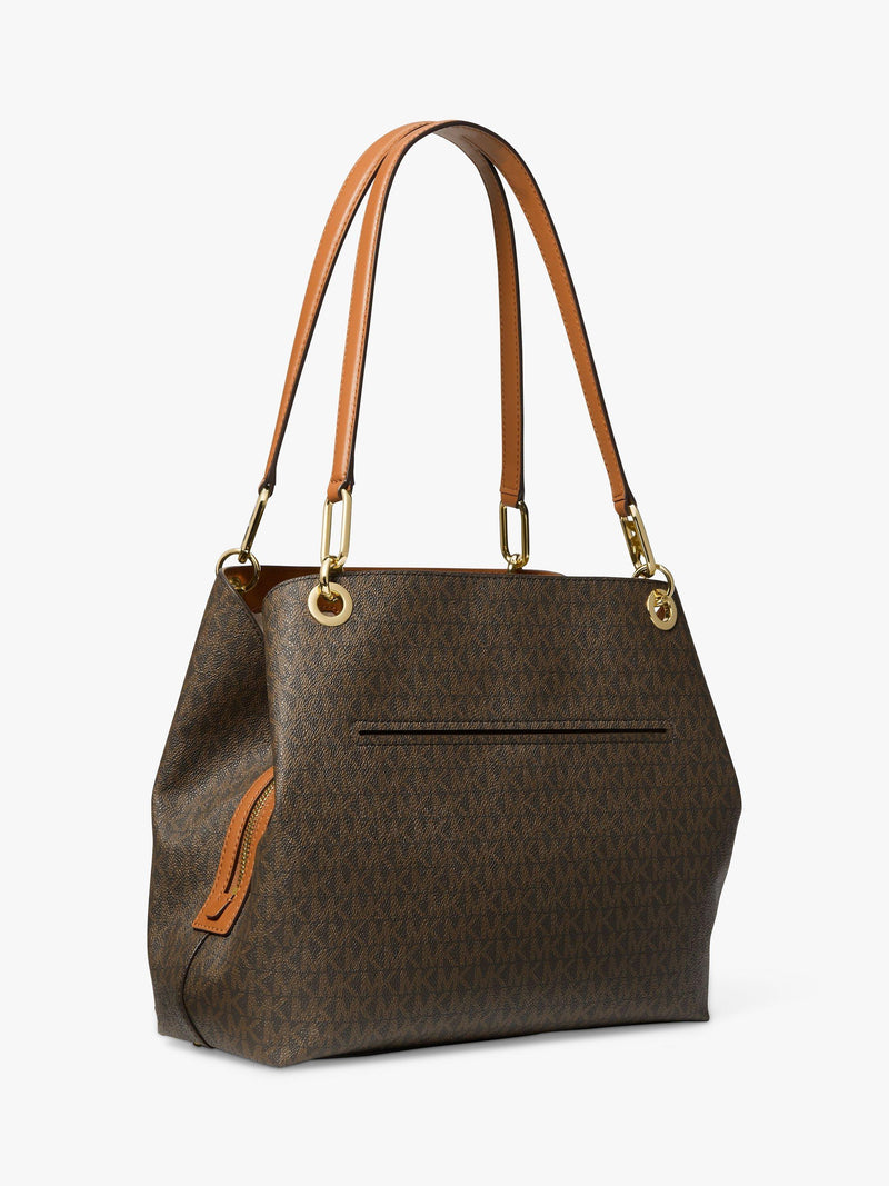 Michael Kors Kensington logo tote bag brown acorn, imported from the UK
