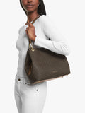 Michael Kors Kensington logo tote bag brown acorn, imported from the UK